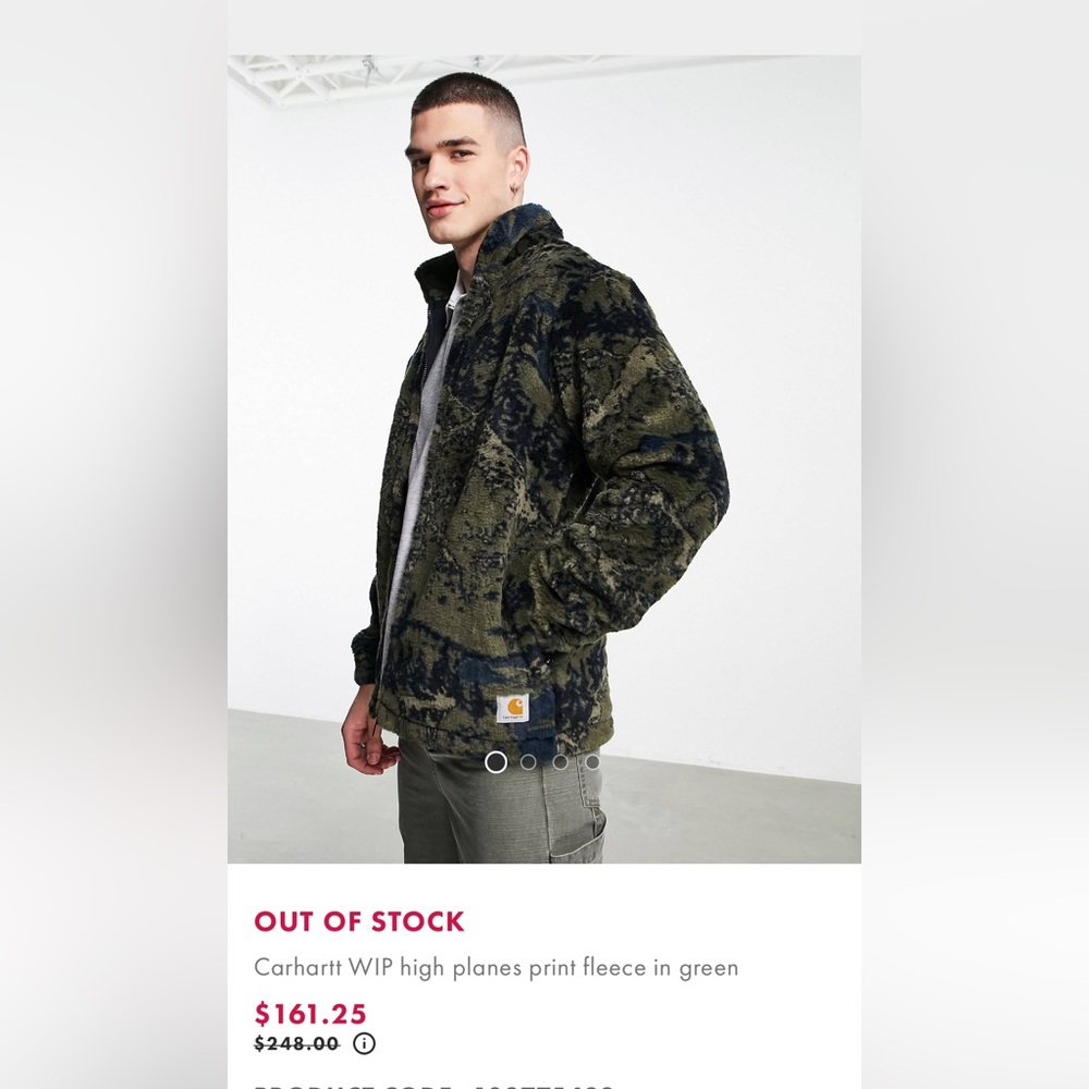 Carhartt WIP High Planes Fleece Jacket in Cyprus-Highly desirable!